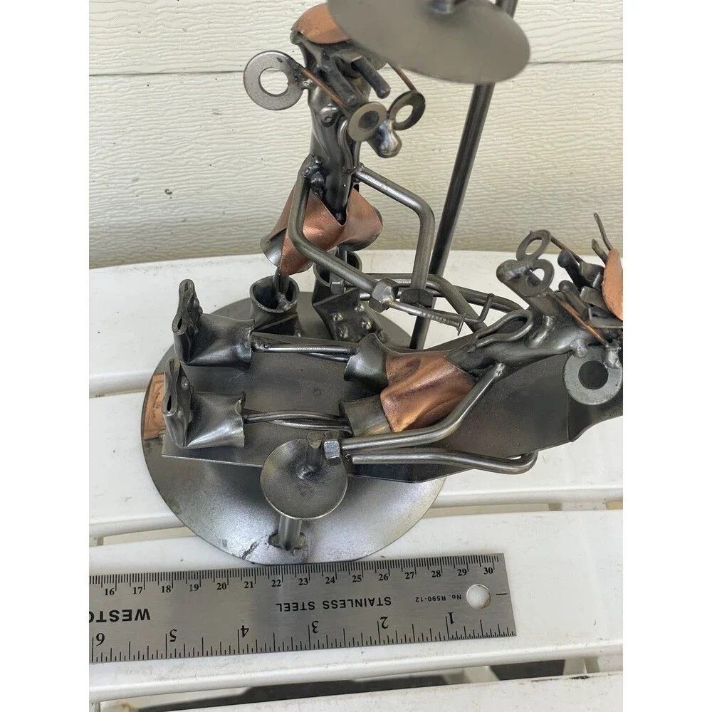 Handmade Nuts & Bolts Dentist Metal Sculpture Figurine Folk Art Dental Gift